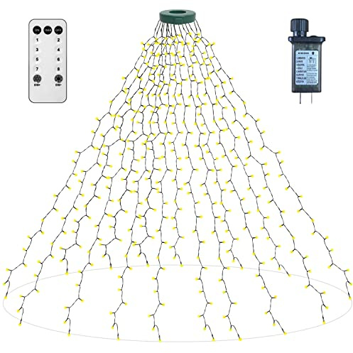 Aneeway 400 LED Christmas Tree Lights, 6.6FT x 16 String, Warm White, Indoor/Outdoor, LED, Remote Control, Memory & Timing Function
