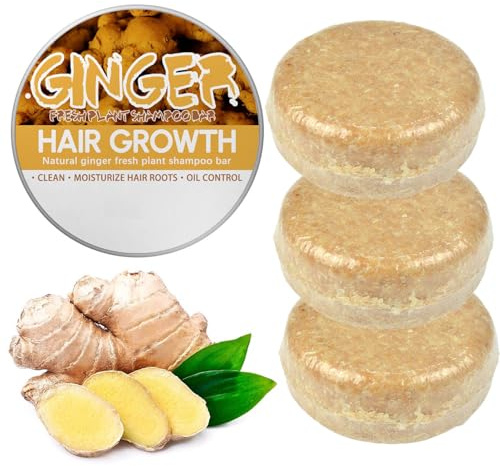 Luckyki Set 3 Shampoo barretta per la ricrescita dei Capelli, Sapone per Shampoo, Shampoo Solido, Shampoo anticaduta antiforfora Shampoo Bar per Donna Uomo