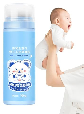 Polvere organica per bambini piccoli, polvere di talco per bambini | Polvere per la cura del corpo per i bambini | 100g polvere naturale vegetale in polvere senza talco che allevia il prurito e