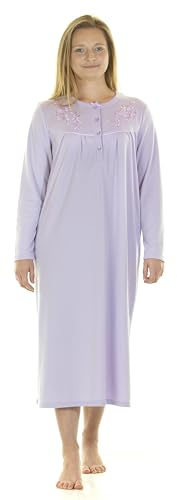 Lady Olga Ladies Jersey Cuddleknit Brushed Inside Warm Nightdress Nightie (18-20) Purple