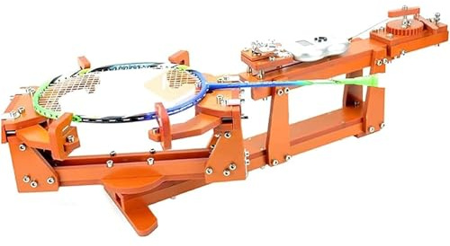 BGHJIKGFS Badminton Racket Stringing Threading Machine,6-Point Fixed 60lb Winch Type Badminton String Machine,for DIY Squash, Tennis Or Badminton Rackets