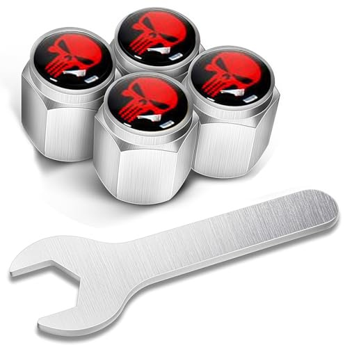 XYTAHDM Bouchons de Valve de Pneu, 4 pièces Capuchon de Valve Auto, résistant à la Corrosion, Couvre-Valve Universel pour Voitures, camions, Motos, SUV et vélos