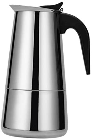 HOLIDYOYO Cafetera Espresso Inoxidable Tazas Portátil y Ligera Para Cocinas De Inducción y Para Cappuccinos y Lattes