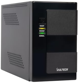 VulTech UPS650VA-LFP-NAS Gruppo di continuità UPS NAS desktop Synology/QNAP/UGREEN/Hard Disk di Rete, 650VA 350Watt al litio, Line Interactive, 2x Schuko+Porta USB, Monitoraggio/Spegnimento Automatico