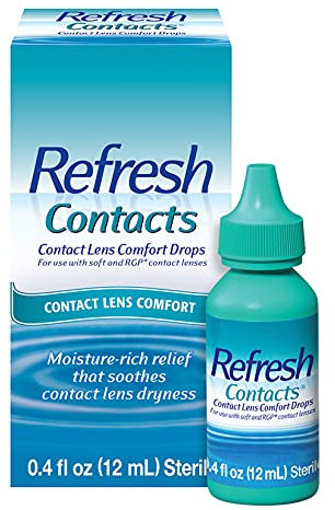 Refresh Contacts Contact Lens Comfort Drops, 0.4 Fluid Ounces (12 ml)
