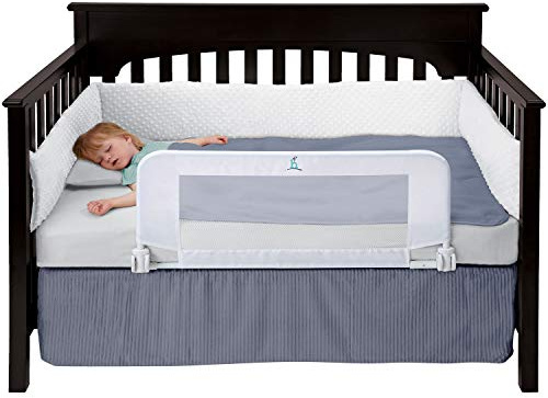 Hiccapop Convertible Crib Bed Rail for Toddlers, Crib Rail Guard with Reinforced Anchor Safety