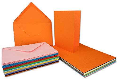 30er Set A6 Faltkarten - C6 Briefumschläge - 30 Klappkarten & 30 Umschläge aus verschiedenen Farben - P444 Serie Colours-4-you - Glüxx-Agent