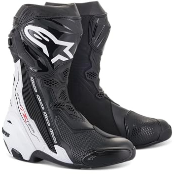Alpinestars Supertech R Motorradstiefel Lang - Schwarz - Abriebfest & Atmungsaktiv