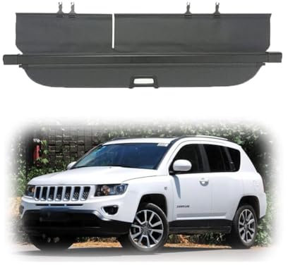 Auto Laderaumabdeckung FüR Jeep Compass 2012 2013 2014 2015 2016 Kofferraum Abdeckung Rollo Einziehbar Kofferraumabdeckung Hutablage Zum Schutz Der PrivatsphäRe Cargo Cover