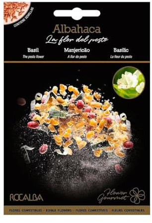 Semillas de flores comestibles de Albahaca Rocalba