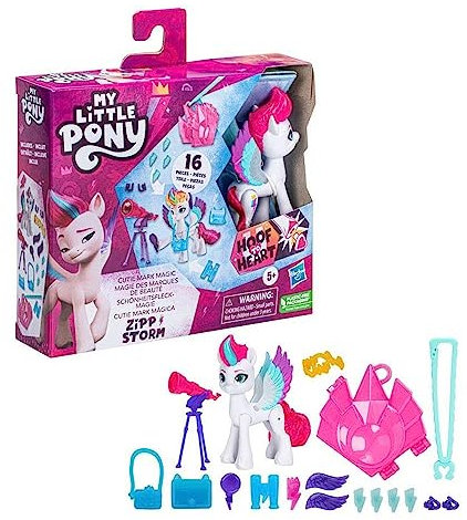 My Little Pony – Entdecke Dein Ponyfunkeln Schönheitsfleck-Magie Zipp Storm, 7,5 cm großes Hoof to Heart Pony, ab 5
