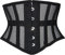 Hi-GERMANWEARS Hi-46 Women's Underbust Black Cotton Mesh Steel Boned Body Waist Shaper Training taillenkorsett Corsets (DE/NL/SE/PL, Alphanumerisch, L, Regular, Regular, Black)