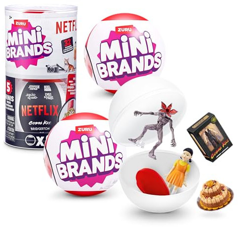 Mini Brands Netflix von ZURU 2er-Pack, Überraschungskapsel, Miniaturen beliebter Serien, großartige Geschenke für Kinder