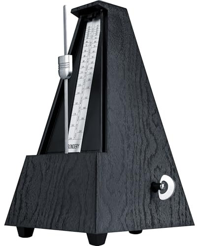 Sondery Mechanisches Metronom mit Glocke, klassische Pyramidenform, Beat 0, 2, 3, 4, 6, Tempobereich, Kunststoffgehäuse