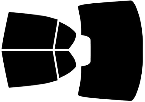 TINTCOM Lámina Tintada Precortada para BMW Serie 3 E90 4 Puertas Sedán 2005-2012 - (20% Oscuro Ahumado) - Cristales Laterales Traseros y Luneta - Protección UV, Reducción de Calor, Ajuste Exacto