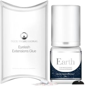 EARTH Colla extension ciglia professionale, Asciugatura ultra rapida 0,3s, Durata 8-9 settimane, Adatta a tecnica classica (1:1) e volume lashes, Prodotto professionale, 5ml
