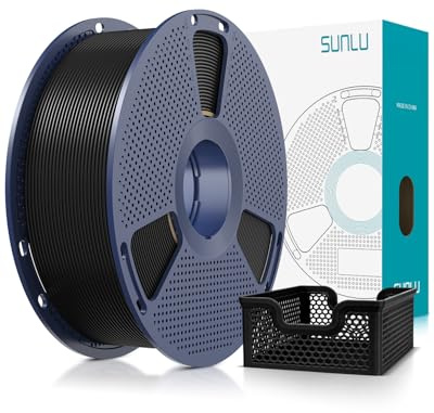SUNLU PLA Plus 2.0 Schnelles 3D Drucker Filament 1.75mm, Upgrade PLA+ Filament für Schnelldruck (50-600mm/s), Höhere Zähigkeit & Schichthaftung, ±0.02mm Präzision, 1kg Spule (Schwarz)