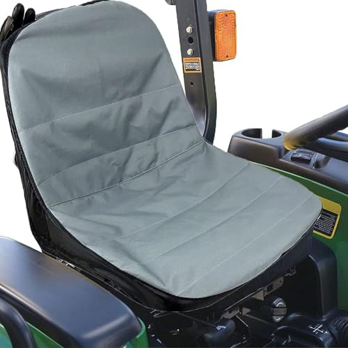 YEENAIV Funda para el Asiento de Tractores Cortacésped con Dos Bolsillos Laterales, Apta para Asientos con Una Altura de Respaldo de 30,5 a 36,1 cm, Fundas Impermeables de Oxford 600D
