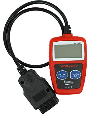 Streetwize - Multilingual OBDII Vehicle Diagnostic Code Reader | OBD2 Reader with Large Clear LCD Display | Fault Clearer | Emission Fault Reader | Engine Management Reader| Includes Code Book (SWOB4)