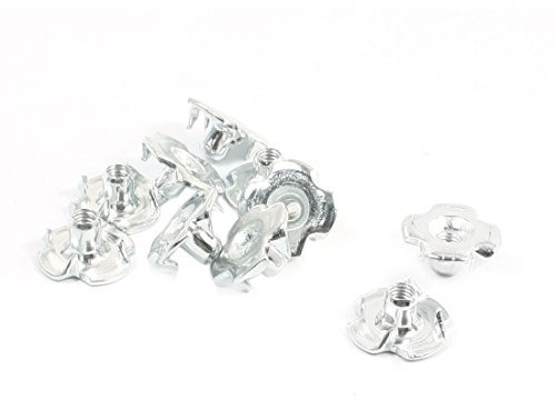 Aexit 10 pezzi TONO TONO ARGENTO Dado a 4 griffe per vite diametro 3mm ID: 307706