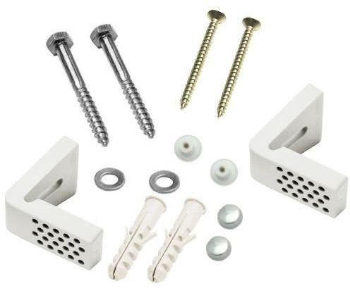 Taps2Traps® Angled Floor WC Toilet Pan/Bidet Side Fixing Bathroom Fitting Kit Inc Brackets