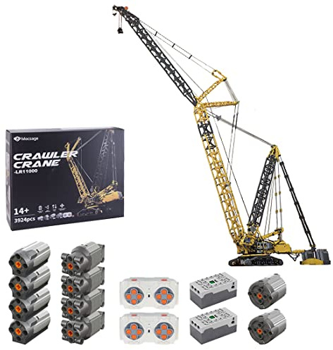 ITop Technik Baueteine Crane LR 11000, Technic Remote Controlled Mobile Ring Crane Building Blocks with 10 Motors, 3846 Pieces, Large Construction Set, Compatible with Lego Technology