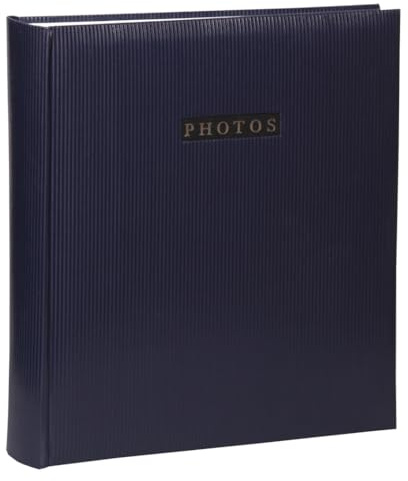 IDEAL TREND Elegance Fotoalbum 29x32 cm 100 weiße Seiten Jumbo Foto Album Buchalbum: Farbe: Blau