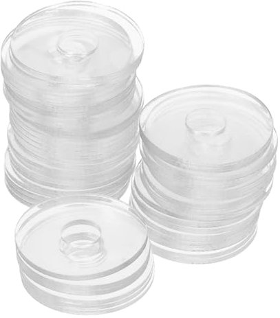 GARVALON Arandelas Transparentes De Vinilo Para Tornillos Manija Ducha, Planas Redondas De 0,79 Pulgadas, 50 Unidades, Accesorios Para Reparación y Fijación De Juntas Pequeñas