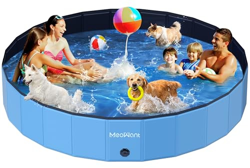 Meowant Piscina per Cani, PP Piscina per Cani Pieghevole e Portatile per Cani, 2025 Nuovo Vasca da Bagno per Cani Antiscivolo, Vasca per Animali Adatta a Cani di Grossa Taglia, 7XL(305 × 50cm)