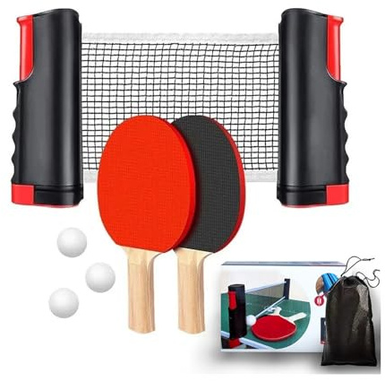 Racchette Ping Pong Con Rete Ping Pong Da Tavolo Retrattile, Interni Ed Esterni
