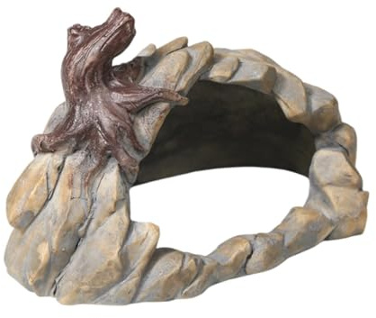 perfk Nascondiglio per rettili, Grotta, Habitat per acquari, Decorazioni, Paesaggio, Accessori creativi, Grotta in Resina per rettili, rifugio per Pesci e