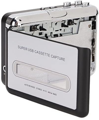 ZASCHMOY Lettore di Cassette Portatile USB con Auricolare per PC Portatile - Lettore Leggero in Stile per un Facile Ascolto e la Digitalizzazione di Nastri
