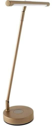 GEWA Pianolampe/Pianoleuchte/Notenpultleuchte - Berührungssensor - 78 LEDs - 3000 K - 6500 K - Dimmbar - 1200 Lux - USB Ladebuchse - Aluminium - Inkl. Netzteil - Farbe: Gold Matt