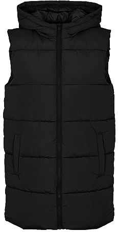 PIECES Chaleco acolchado para mujer PCBEE, Negro, M