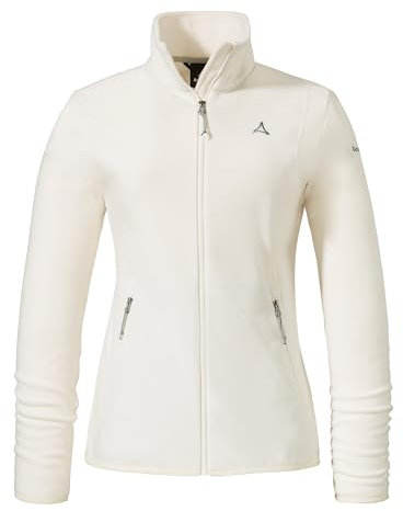 Schöffel Damen Fleece Jk Style Ash WMS, leichte Fleecejacke aus wärmendem Tecnopile, schnelltrocknende Outdoorjacke mit 2-Wege-Stretch, whisper white, 46