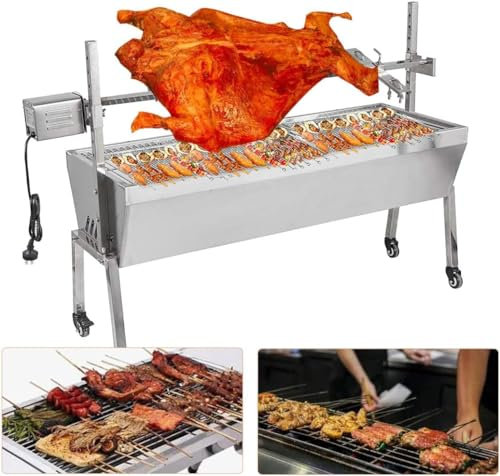 GYDUHYE Barbacoa asador de carbón asador de pollo y cordero giratorio para picnic al aire libre, campamento (color: estilo 2)