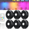 WILLED Vitrinenbeleuchtung LED,USB Aufladbar LED Spots Akku mit Fernbedienung,RGB Schrankbeleuchtung Kabellos,Magnetisch Unterbauleuchte Küche, Indirekte Beleuchtung mit Timer Funktion (6er Pack)