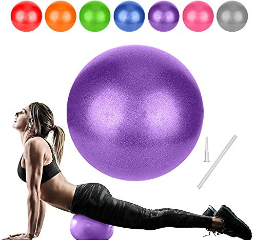 Pilates Ball, Gymnastikball Klein, 22cm Pilatesball, Gymnastikbälle Kinder, Overball Fitnessball Yogaball Fitball Büro Ergonomisch Balancegeräte für Yoga Gymnastik Gym Exercise Fitness Therapiebedarf