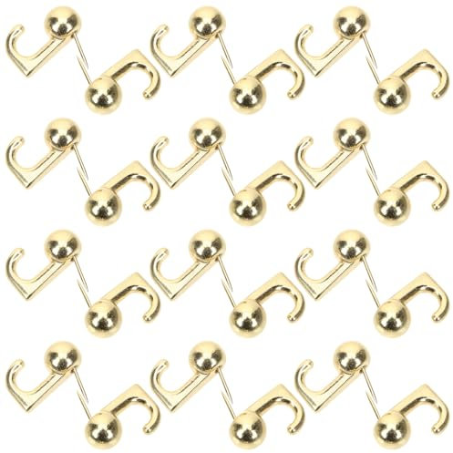 Metall Bilderhaken mit Rundkopf, Goldene Zinklegierung