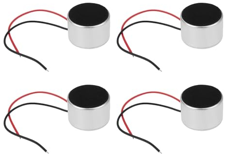 eMagTech 4 Pcs Microphones électret 2,2 KΩ 0,5 MA 9,7 X 6,5 Mm pour Appareils électroniques Grand Public Et Ordinateurs