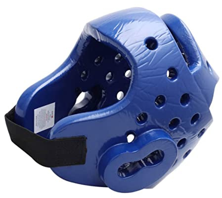 Licsaliwe Protezione per la Testa da Boxe per Allenamento, Copricapo Protettivo per Kickboxing per Adulti e Bambini Sparring (Blu XL)