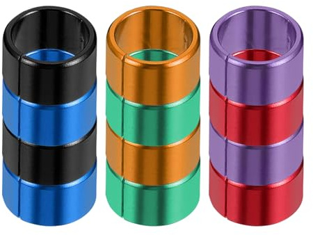 DOITOOL Anneaux de Patte en Aluminium pour Pigeons 12pcs, Différentes Couleurs, Résistants Froid, Faciles à Utiliser, pour L'élevage Séparation des Races
