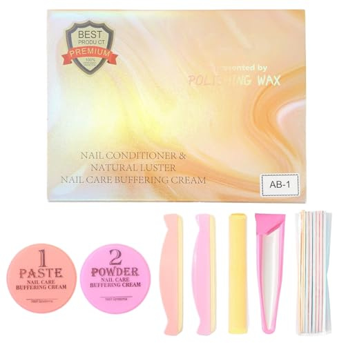 Kit Manucure Japonaise Longue Durée, Manucure Japonaise, Outils De Polissage Pour Ongles, Kits Soin Ongles Aux Ingrédients Naturels,Sans Vernis & Laisse L'eau Pénétrer Sur L'ongle Pour Salon Manucures