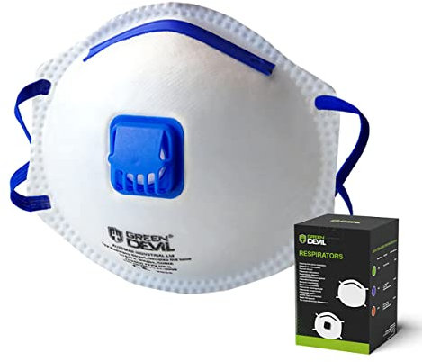 siegmund FFP2 mit Ventil - Modell GD7021V, FFP2 Maske mit Ventil, 10 Stück, weiß, hohe Filterleistung