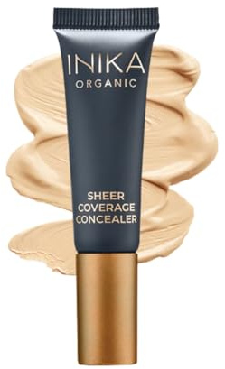 INIKA Organic Sheer Coverage Concealer | Disguise Dark Circles, Cover up Blemishes, Creamy formula, Vegan Ingredients, All Day Wear that Hydrates and Nourishes. Sand