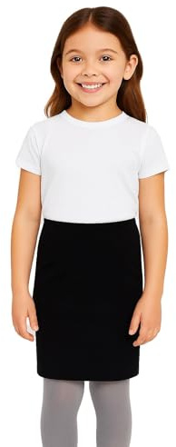 A2Z 4 Kids Flickor Plain Pencil Kjol Trendig Mjuk Feel Bekväm - Plain Pencil Skirt Black 5-6.