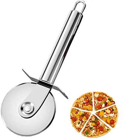 Cortador de Pizza de Acero Inoxidable – Rueda Cortadora Profesional con Mango Ergonómico y Antideslizante Ideal para Cortes Precisos y Limpios