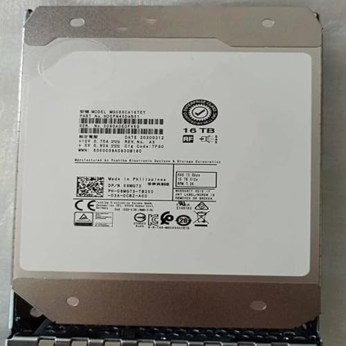 MIDTY HDD für EMC 16 TB 3,5 Zoll SAS 256 MB 7200 U/min für interne HDD für Server HDD für 08MG73 MG08SCA16TEY