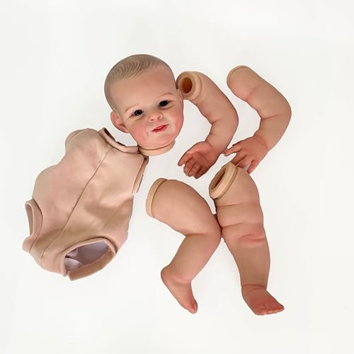 Pinky Reborn 22 Pulgadas 55CM Kit De Pintura Muñeca Reborn Realista Chica o Chico Tacto Suave DIY Muñeca (Cabello Pintado)