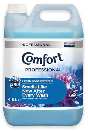 Comfort Professional Fresh Concentrated Fabric Softener - 4.8L (240 Washes) | Long-Lasting Freshness for Your Laundry | Fabric Softener | Detergent